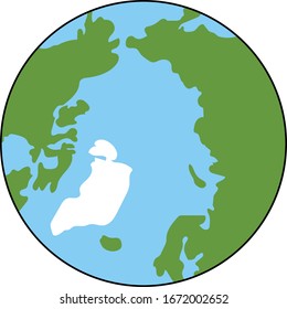 Illustration of Earth's northern hemisphere