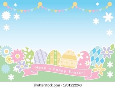 Illustration for Easter background (A1 size)