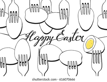 Illustration of Easter card.