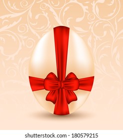 Illustration Easter celebration background with traditional egg  - vector