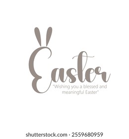 Illustration of Easter celebration, featuring decorative bunny ears