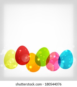 Illustration Easter colorful eggs with space for your text - vector