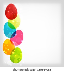 Illustration Easter colorful eggs with space for your text - vector