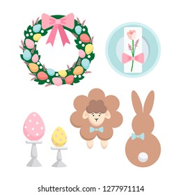 Illustration of Easter decor