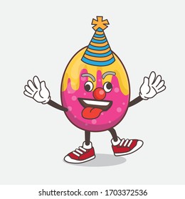 Una ilustración de la mascota de Huevo Pascua como payaso gracioso