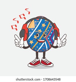 An illustration of Easter Egg cartoon mascot character with money on hands