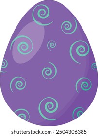 Illustration of Easter Egg. Isolated Vector Icon with Cute Cartoon Design.