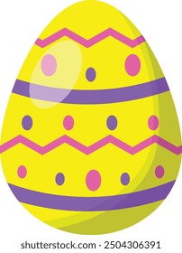 Illustration of Easter Egg. Isolated Vector Icon with Cute Cartoon Design.