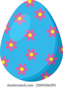 Illustration of Easter Egg. Isolated Vector Icon with Cute Cartoon Design.