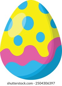 Illustration of Easter Egg. Isolated Vector Icon with Cute Cartoon Design.