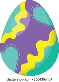 Illustration of Easter Egg. Isolated Vector Icon with Cute Cartoon Design.