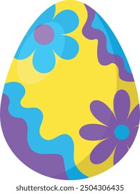 Illustration of Easter Egg. Isolated Vector Icon with Cute Cartoon Design.