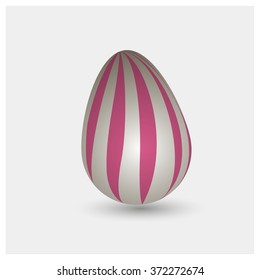 Illustration of Easter egg on a white background