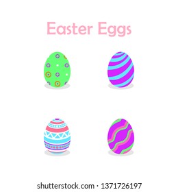 illustration of easter eggs collection for easter day