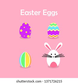 illustration of easter eggs collection for easter day