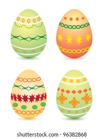 Illustration of easter eggs ornaments