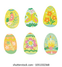 illustration for Easter holiday set of eggs