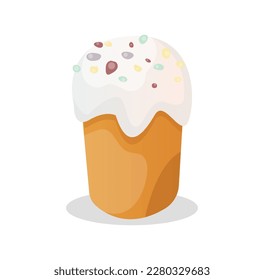 illustration with Easter pastries. Easter cake