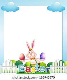 Illustration of an Easter Sunday empty card template