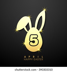 Illustration of Easter,fifth April.