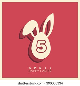 Illustration of Easter,fifth April.
