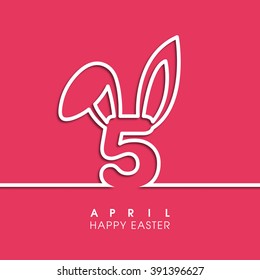 Illustration of Easter,fifth April.