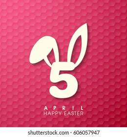 Illustration of Easter,fifth April vector.