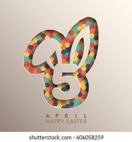 Illustration of Easter,fifth April vector.