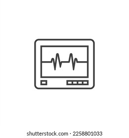 illustration of ecg monitor, vector art.