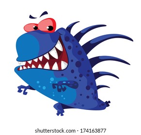 illustration of a echinate monster