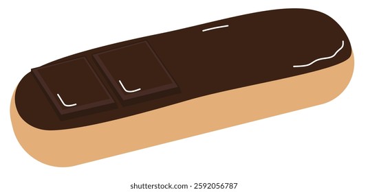Illustration of eclairs chocolate flavour