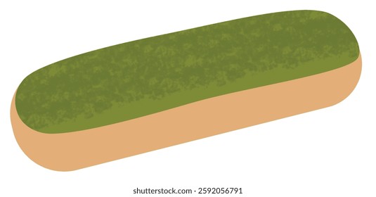 Illustration of eclairs matcha flavour