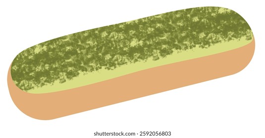 Illustration of eclairs pistachio flavour
