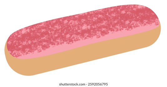 Illustration of eclairs strawberry flavour