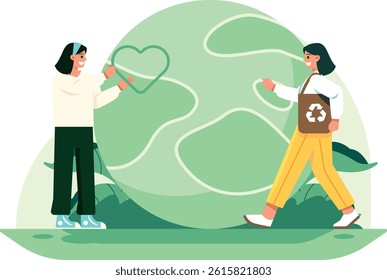 Illustration of Eco Friendly Activity
