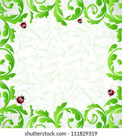 Illustration eco friendly background with copy space for your text - vector