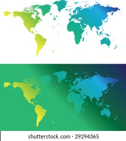 illustration of an eco green gradient maps