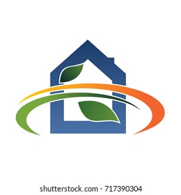 illustration eco home, energy saving systems, real estate sale