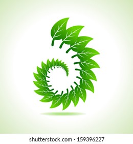 Illustration of eco leaf icon 