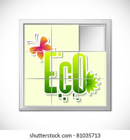 Illustration Of Eco In Sliding Puzzle Game