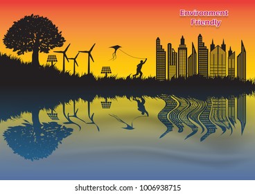 Illustration of eco and world environment  concept