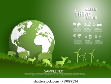 Illustration of eco and world environment  concept