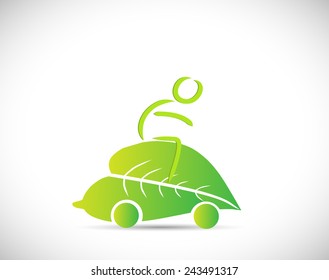Illustration of an eco-friendly abstract design isolated on a white background.