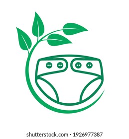 Illustration Of Eco-friendly Baby Diapers.