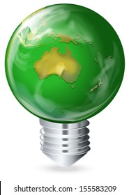 Illustration of an eco-friendly light bulb