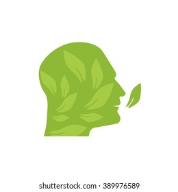 Illustration with ecologic purpose, think green, help environment