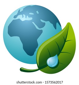 illustration of the ecological symbol and icon
