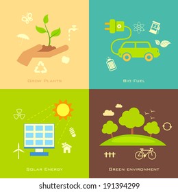 illustration of Ecology concept in flat style