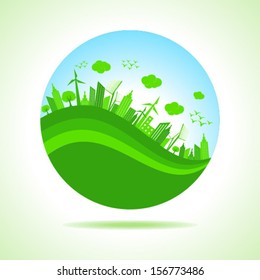 Illustration of ecology concept - save nature 