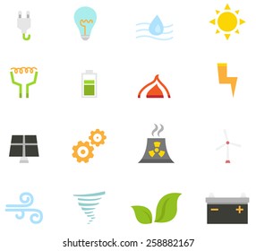illustration of ecology icon set vector